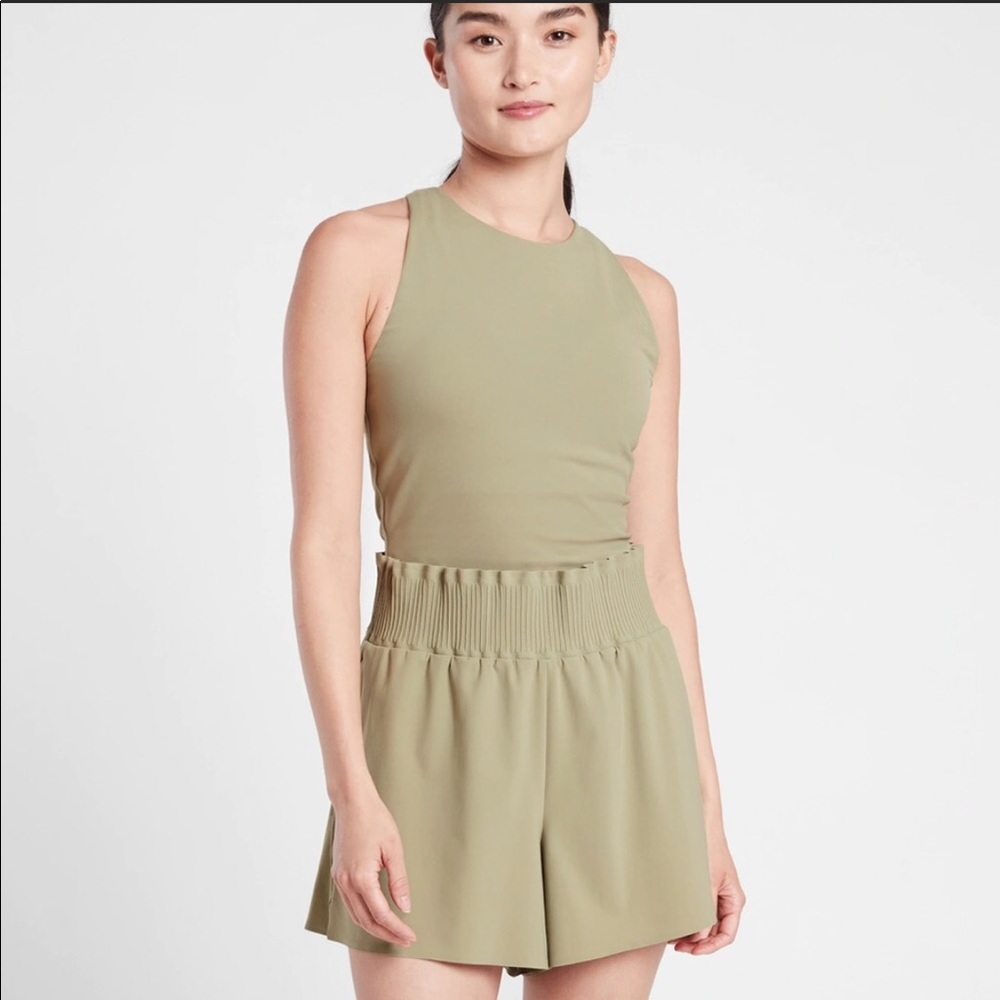 Athleta Cosmic Flutter Romper NWT - US size S Shadow Olive